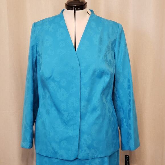 Turquoise John Meyer Skirt Suit - Size 16W | New w/ Tags | Church & Event Ready - Picture 4 of 13